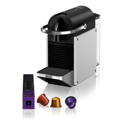Macchinetta per il caffè a capsule Delonghi Nespresso Pixie EN127.S argento nero