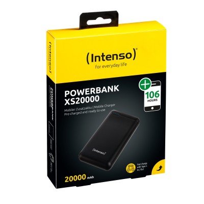 Powerbank Intenso XS20000 Nera 20000mAh Compatta Portatile