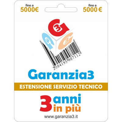 Garanzia 3 Estensione del servizio tecnico 3 Anni - Fino a 5000 €