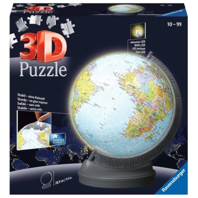 Puzzle 3D Ravensburger Globo con Luce